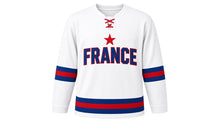 Load image into Gallery viewer, France Original Hockey Jersey in White, front view – custom name and number
