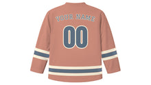 Load image into Gallery viewer, Frankfurt Original Hockey Jersey in Sandstone Rose, back view with your name and number
