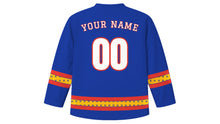 Load image into Gallery viewer, Freedom Day South Africa Original Hockey Jersey in Blue, back view with your name and number