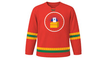 Load image into Gallery viewer, Freedom Day South Africa Original Hockey Jersey in Red, front view – custom name and number