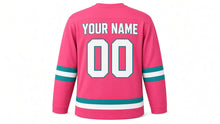 Load image into Gallery viewer, Friendship Day Original Hockey Jersey in Pink, back view with your name and number