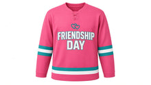 Load image into Gallery viewer, Friendship Day Original Hockey Jersey in Pink, front view – custom name and number