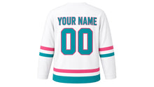 Load image into Gallery viewer, Friendship Day Original Hockey Jersey in White, back view with your name and number