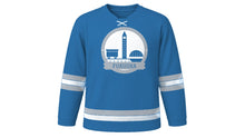 Load image into Gallery viewer, Fukuoka Original Hockey Jersey in Bayside Blue, front view – custom name and number