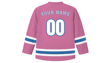Load image into Gallery viewer, Fukuoka Original Hockey Jersey in Plum Blossom, back view with your name and number