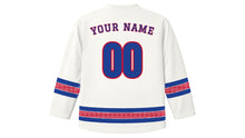 Load image into Gallery viewer, Gaecheonjeol Original Hockey Jersey in Moon White, back view with your name and number