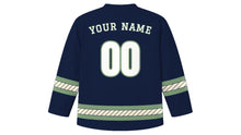 Load image into Gallery viewer, Gandhi Jayanti Original Hockey Jersey in Navy, back view with your name and number