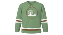 Load image into Gallery viewer, Gandhi Jayanti Original Hockey Jersey in Sage Green, front view – custom name and number