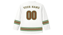 Load image into Gallery viewer, Gandhi Jayanti Original Hockey Jersey in White, back view with your name and number