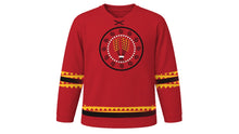 Load image into Gallery viewer, Gawai Dayak Original Hockey Jersey in Red, front view – custom name and number