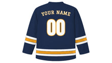 Load image into Gallery viewer, Gdansk Original Hockey Jersey in Harbor Navy, back view with your name and number