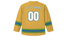 Load image into Gallery viewer, Genoa Original Hockey Jersey in Focaccia Gold, back view with your name and number
