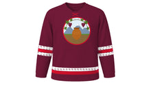 Load image into Gallery viewer, Georgian Independence Day Original Hockey Jersey in Wine, front view – custom name and number