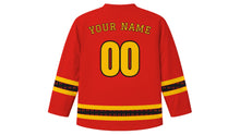 Load image into Gallery viewer, German Unity Day Original Hockey Jersey in Red, back view with your name and number