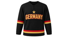 Load image into Gallery viewer, Germany Original Hockey Jersey in Black, front view – custom name and number