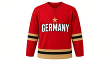 Load image into Gallery viewer, Germany Original Hockey Jersey in Red, front view – custom name and number