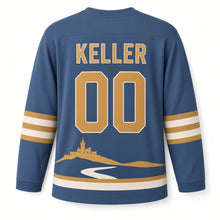 Load image into Gallery viewer, Germany Rhine Castle Original Hockey Jersey in River Slate, back view with your name and number