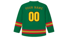 Load image into Gallery viewer, Ghana Independence Day Original Hockey Jersey in Green, back view with your name and number
