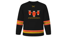 Load image into Gallery viewer, Gion Matsuri Original Hockey Jersey in Black, front view – custom name and number