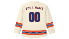 Load image into Gallery viewer, Gion Matsuri Original Hockey Jersey in Cream, back view with your name and number