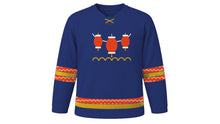 Load image into Gallery viewer, Gion Matsuri Original Hockey Jersey in Indigo, front view – custom name and number