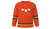 Load image into Gallery viewer, Gion Matsuri Original Hockey Jersey in Vermilion, front view – custom name and number