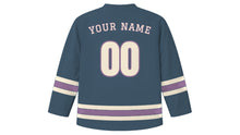 Load image into Gallery viewer, Glasgow Original Hockey Jersey in Clyde Slate, back view with your name and number