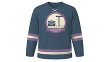 Load image into Gallery viewer, Glasgow Original Hockey Jersey in Clyde Slate, front view – custom name and number