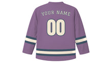 Load image into Gallery viewer, Glasgow Original Hockey Jersey in Heather Mauve, back view with your name and number