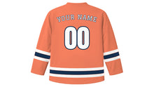 Load image into Gallery viewer, Gold Coast Original Hockey Jersey in Sunset Coral, back view with your name and number