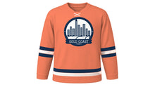 Load image into Gallery viewer, Gold Coast Original Hockey Jersey in Sunset Coral, front view – custom name and number