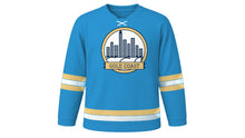 Load image into Gallery viewer, Gold Coast Original Hockey Jersey in Surf Blue, front view – custom name and number