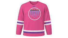 Load image into Gallery viewer, Golden Week Original Hockey Jersey in Azalea Pink, front view – custom name and number