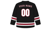 Load image into Gallery viewer, Good Friday Original Hockey Jersey in Black, back view with your name and number