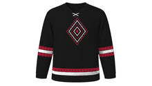 Load image into Gallery viewer, Good Friday Original Hockey Jersey in Black, front view – custom name and number