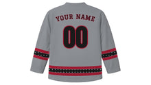 Load image into Gallery viewer, Good Friday Original Hockey Jersey in Gray, back view with your name and number