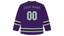 Load image into Gallery viewer, Good Friday Original Hockey Jersey in Purple, back view with your name and number