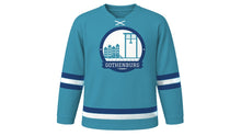 Load image into Gallery viewer, Gothenburg Original Hockey Jersey in Canal Teal, front view – custom name and number