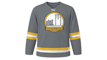 Load image into Gallery viewer, Gothenburg Original Hockey Jersey in Granite Grey, front view – custom name and number