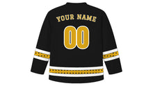 Load image into Gallery viewer, Graduation Day Original Hockey Jersey in Black, back view with your name and number