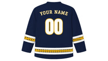 Load image into Gallery viewer, Graduation Day Original Hockey Jersey in Navy, back view with your name and number
