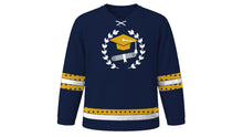 Load image into Gallery viewer, Graduation Day Original Hockey Jersey in Navy, front view – custom name and number