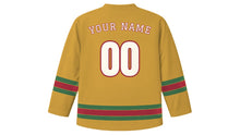 Load image into Gallery viewer, Granada Original Hockey Jersey in Nasrid Gold, back view with your name and number