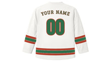 Load image into Gallery viewer, Graz Original Hockey Jersey in Clock Tower White, back view with your name and number