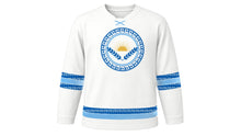 Load image into Gallery viewer, Greek Independence Day Original Hockey Jersey in White, front view – custom name and number