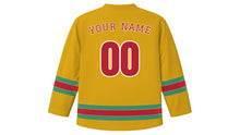 Load image into Gallery viewer, Guangzhou Original Hockey Jersey in Imperial Gold, back view with your name and number