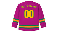 Load image into Gallery viewer, Gudi Padwa Original Hockey Jersey in Magenta, back view with your name and number