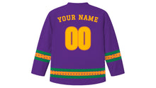 Load image into Gallery viewer, Gudi Padwa Original Hockey Jersey in Purple, back view with your name and number