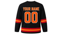 Load image into Gallery viewer, Guy Fawkes Night Original Hockey Jersey in Black, back view with your name and number