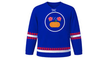 Load image into Gallery viewer, Haitian Independence Day Original Hockey Jersey in Blue, front view – custom name and number